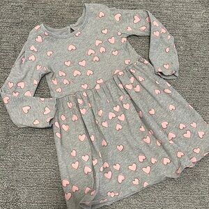 10 for $10๐ธGeorge Gray Dress with Pink Hearts